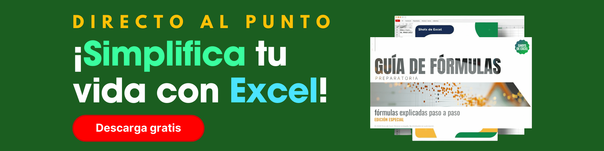 Descarga gratis la guía de fórmulas de Excel
