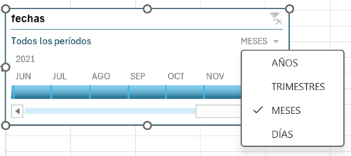 Crear escalas de tiempo en tablas dinámicas de Excel