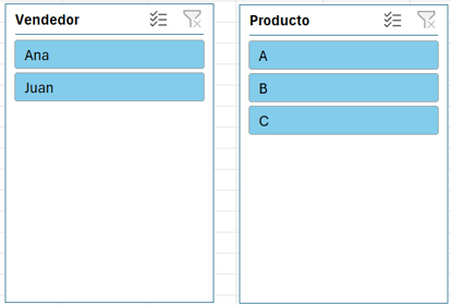 Segmentaciones de datos en tabla dinámica de Excel