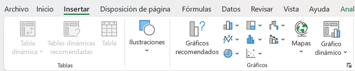 Insertar gráfico dinámico en Excel