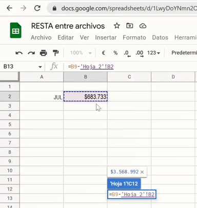 restas google sheets
