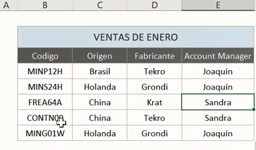 buscarh 8 en Excel