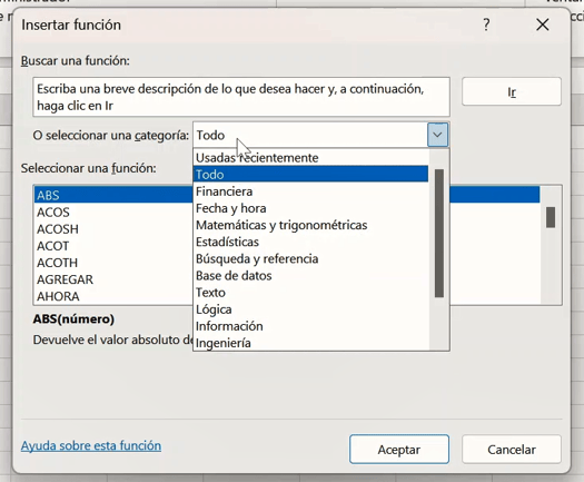 funciones en Excel