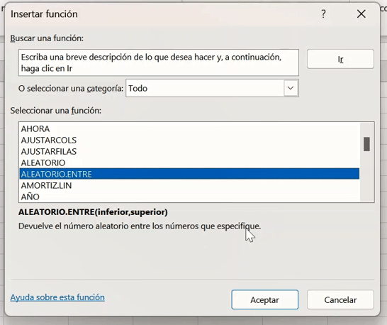 cómo hacer función en Excel
