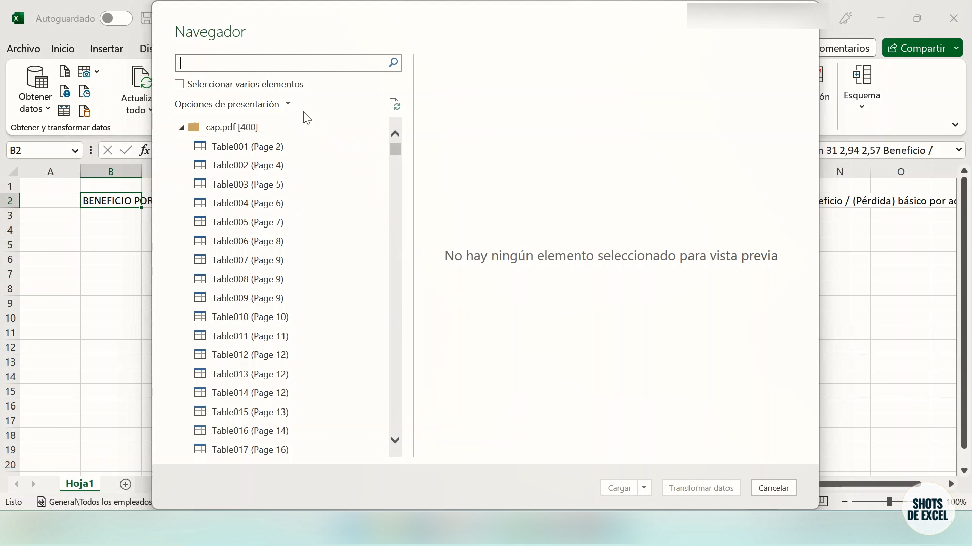 Convertir PDF a Excel v2