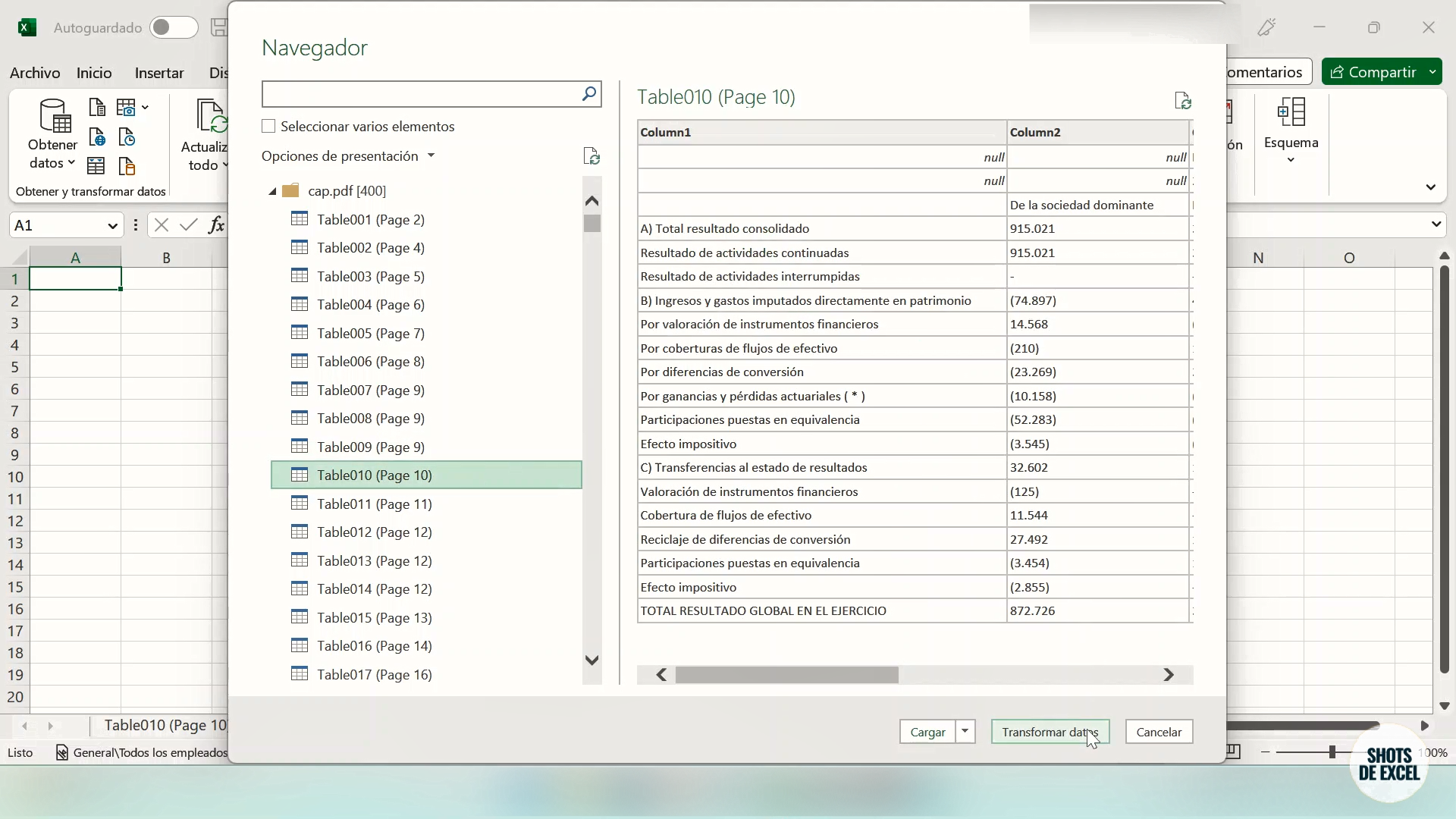 Convertir PDF a Excel v5